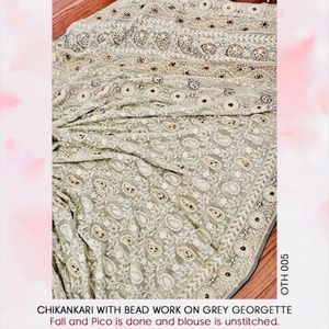 Designer Heavy Work Chikankari Saree